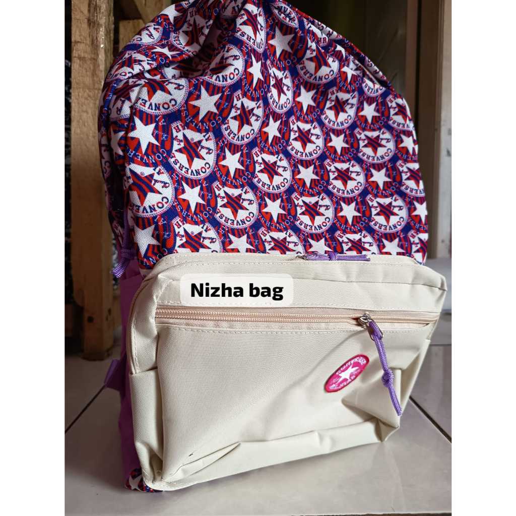 Tas sekolah Converse Nizha Bag Warna Pink Premium/Ransel Sekolah/Tas Wanita/tas sd smp sma kuliah/ta