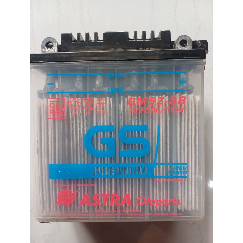 aki gs basah grand supra mio jupiter vega asli gs astra