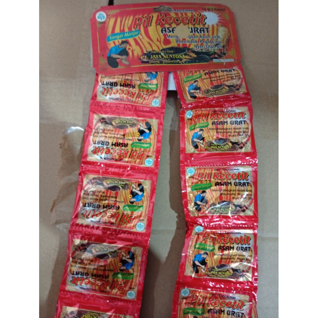 pil kecetit asam urat renteng original maju sukses