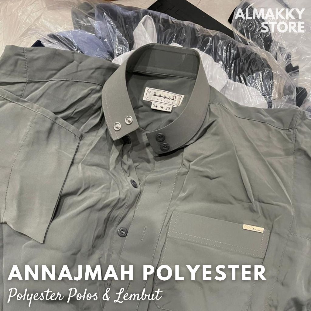 hot deals jubah annajmah polyester polos - gamis pria premium thobe an najmah umroh haji mekkah