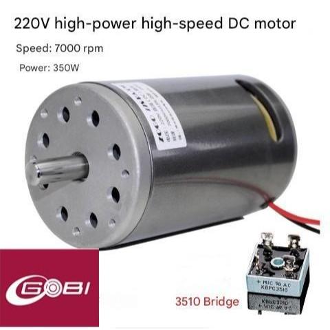 Dinamo Motor DC 220V 300W/350W/400W/680W High Speed / Motor Mesin Bubut Mini (8768)