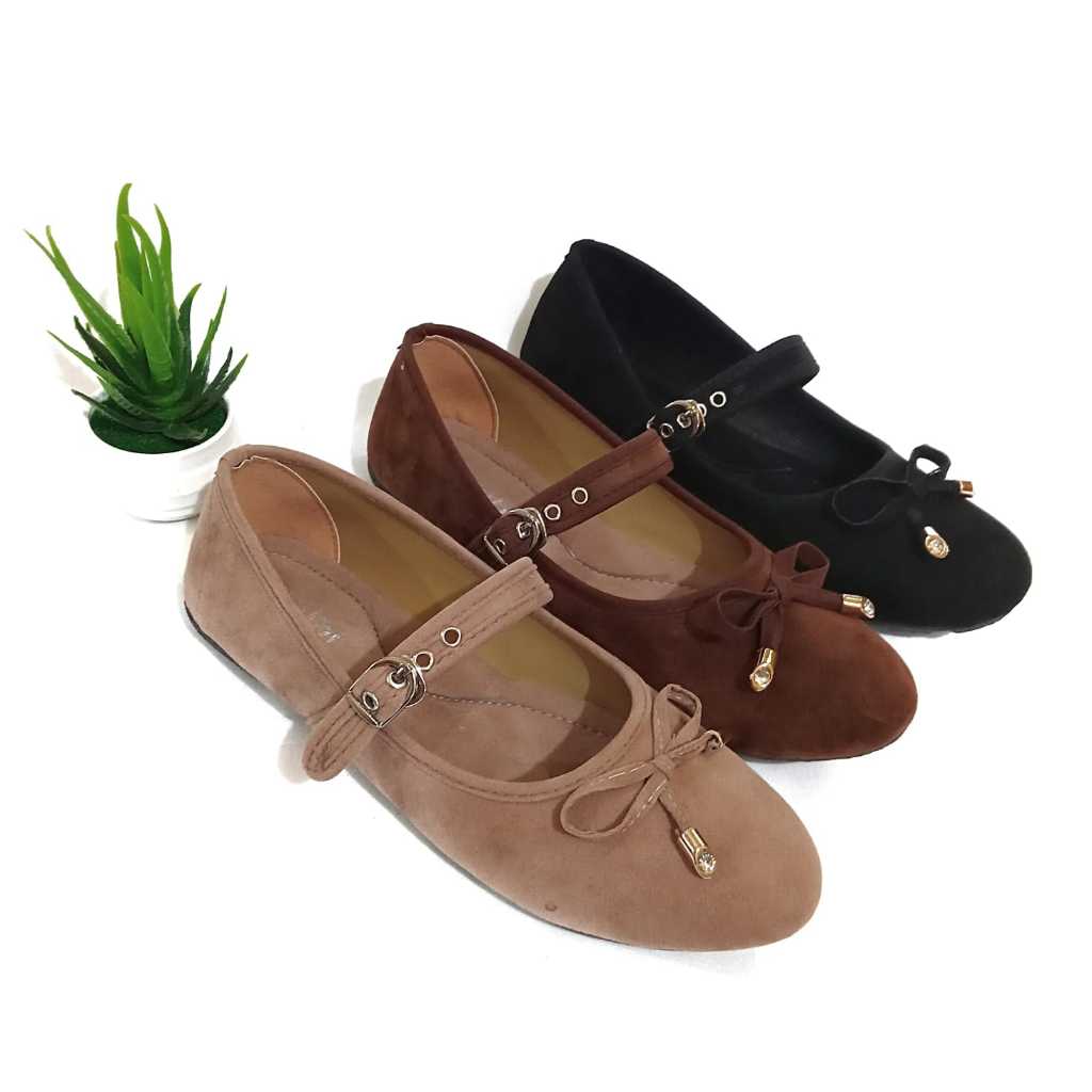 Jukasih - Sepatu Wanita ARIANA flatshoes mary jane kekinian untuk sekolah, kuliah, kerja