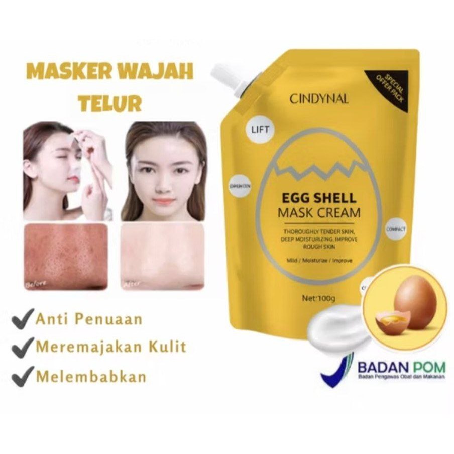 Masker Cangkang Telur – Yeast Cream | Masker Wajah Glowing & Mencerahkan Bhm