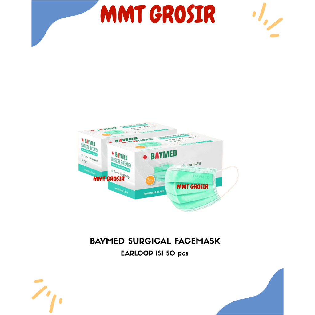BAYMED MASKER EARLOOP CANTOL Medis //  SURGICAL Mask Earloop 50pcs