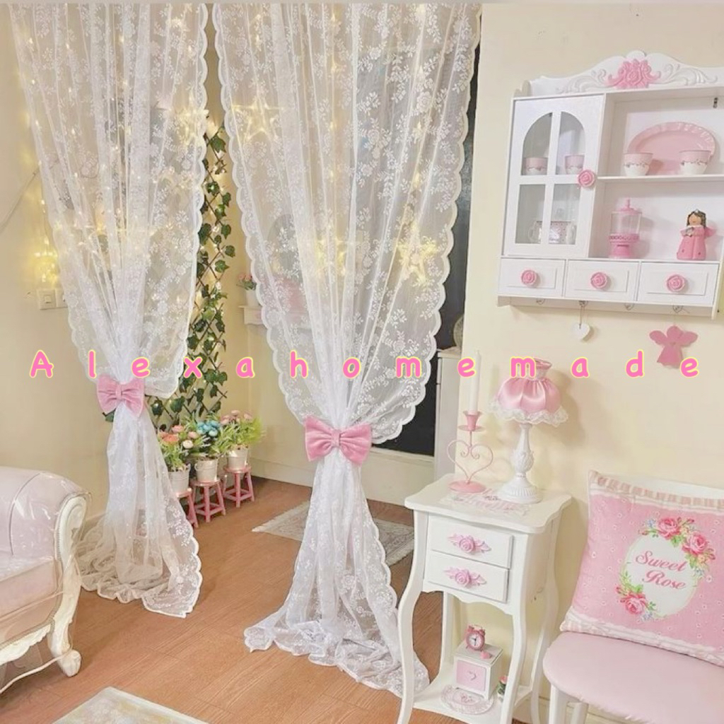 Vitrase IKEA 2 helai FREE PITA GORDEN PINK