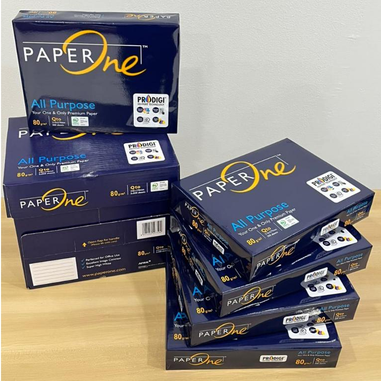 Kertas Paper One Quarto 80 Gram / 1 dus isi 5 rim / Kertas HVS / Kertas Fotocopy