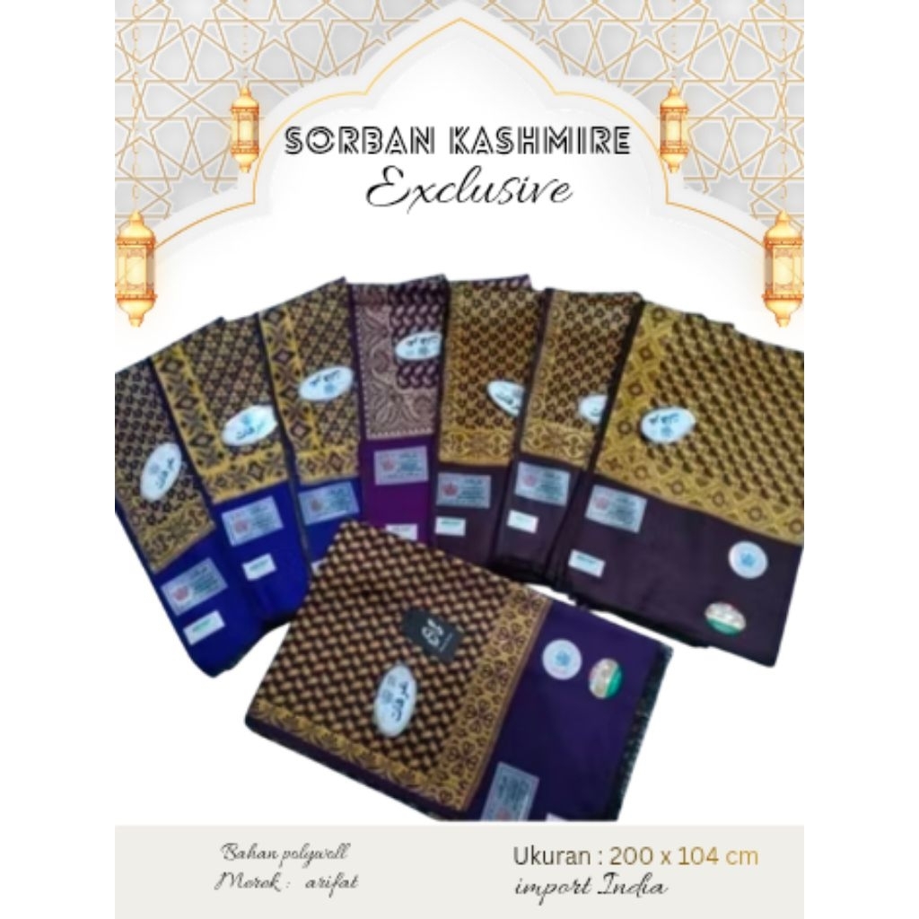 Sorban Kashmiri Arifat Original India Sorban Import Sorban Premium Hamada Fashion