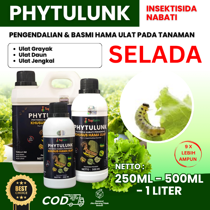 Obat Ulat Topfarm / Obat Ulat Daun Selada / Obat Pembasmi Ulat Daun Selada / Obat Semprot Hama Daun 