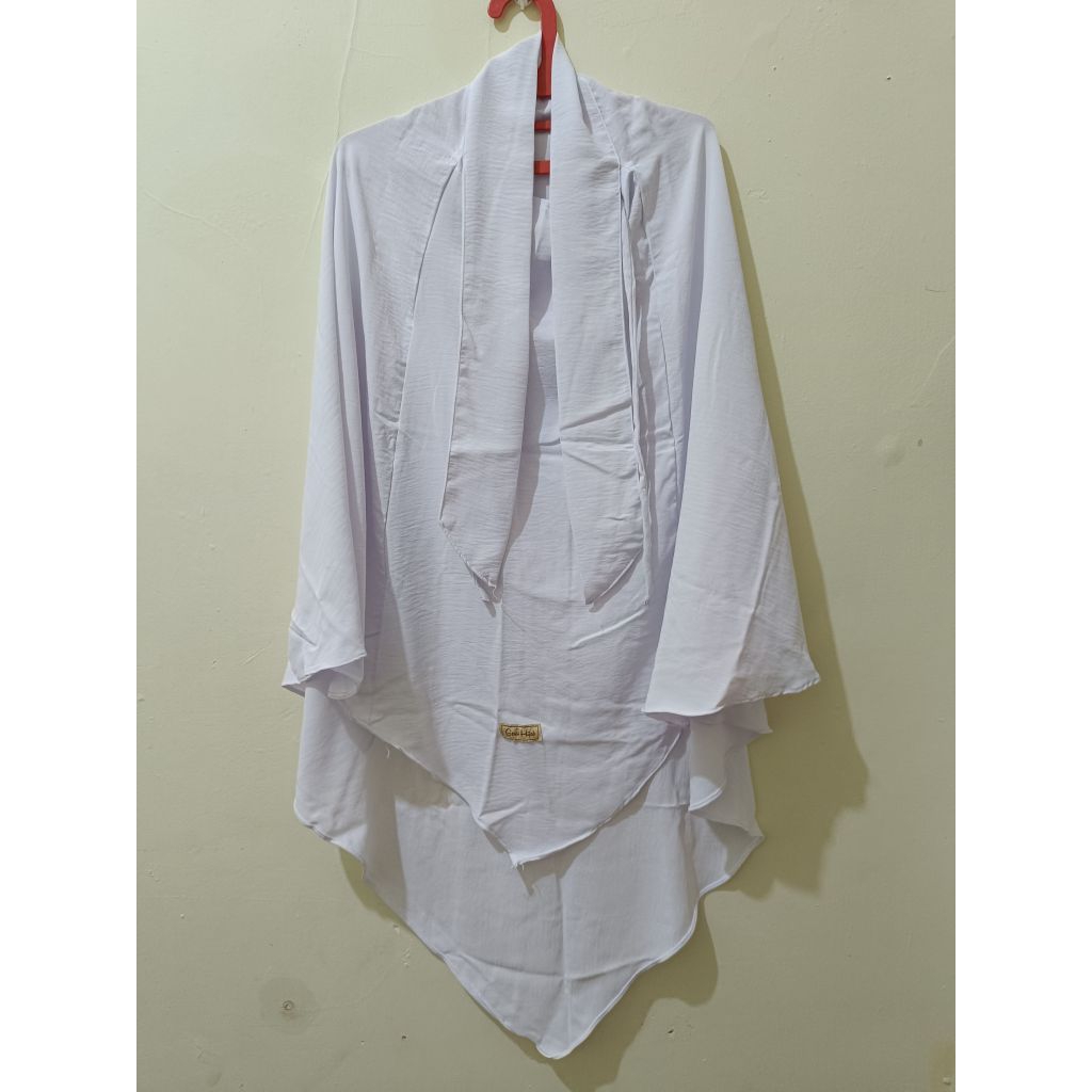 preloved french khimar warna putih