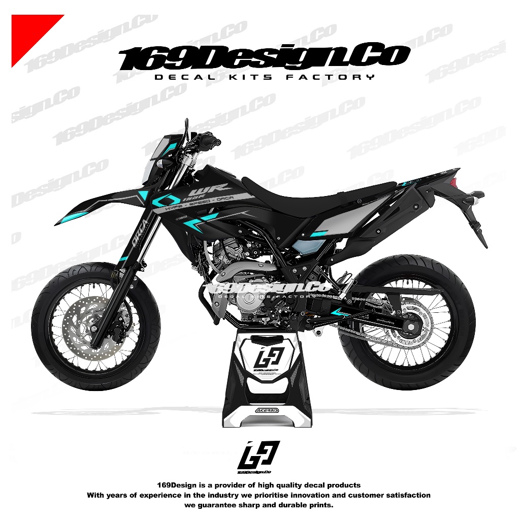 Decal WR155 Hitam Merah – Stiker Trail Yamaha Full Body Murah