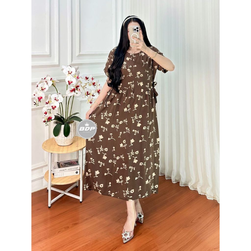 Daster Chibi Motif Bunga Daster Wanita Daster Lowo Daster Jumbo Daster Arab Dress Gamis Daster Premi