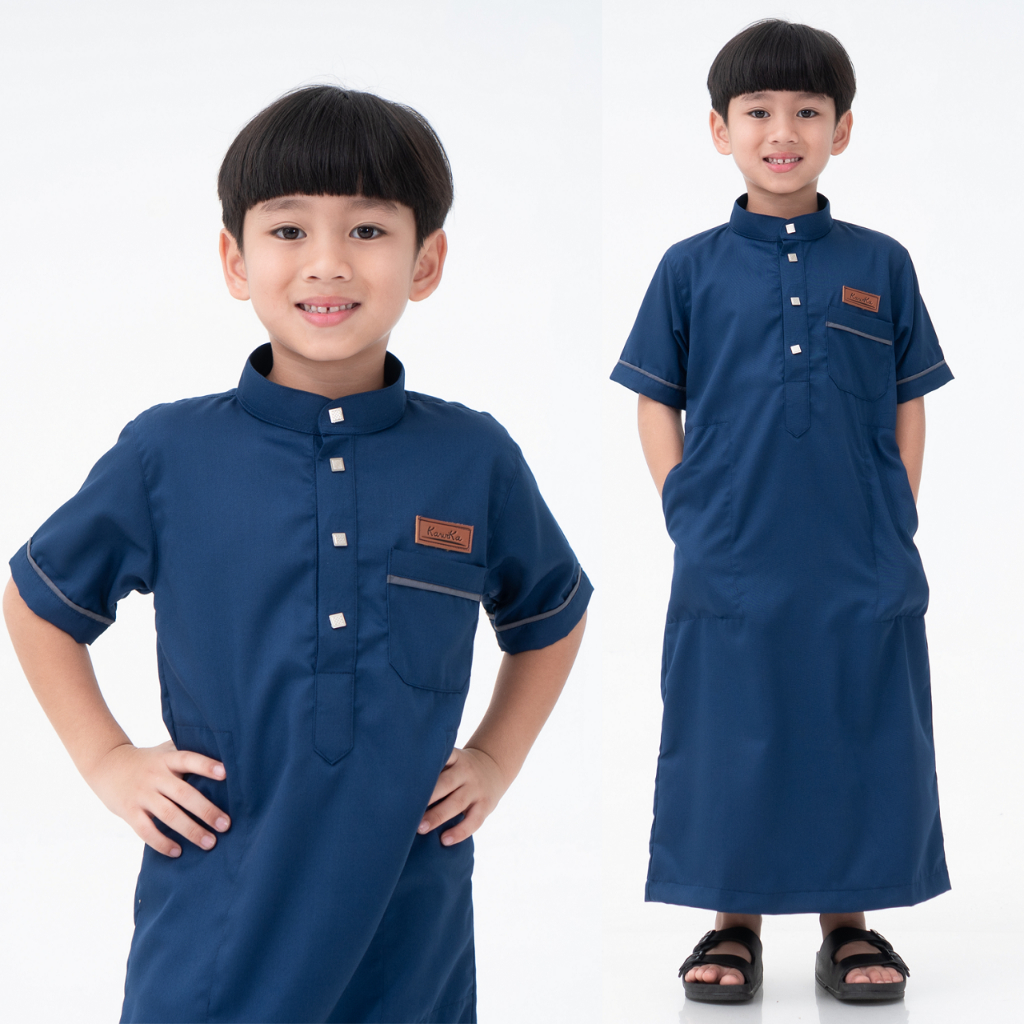 Baju Gamis Anak Laki-laki Umur 5-10 Tahun || Koko Jubah Anak Cowok Tangan Pendek Katun Premium