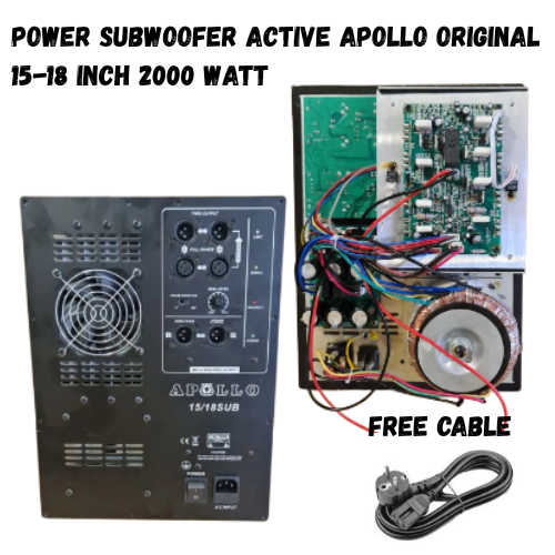 POWER SUBWOOFER ACTIVE APOLLO ORIGINAL 15-18 INCH 2000 WATT