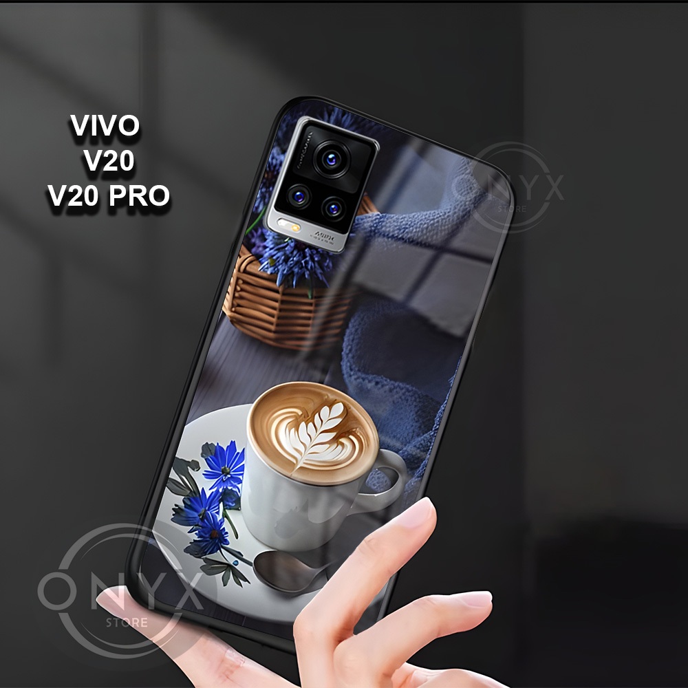 [W03] Softcase VIVO V20/V20 PRO Softcase Kaca Kilau Glossy | Kesing Vivo Motif Cofee | Case Vivo VIV