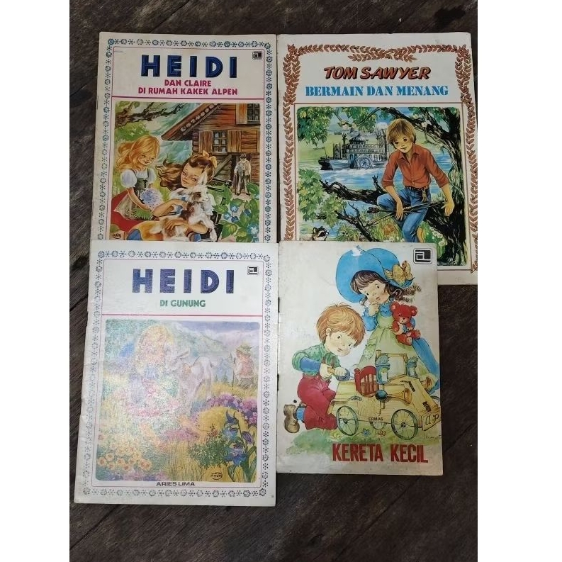 Buku Anak Seri Aries Lima, Heidi, kereta kecil, tom sawyer