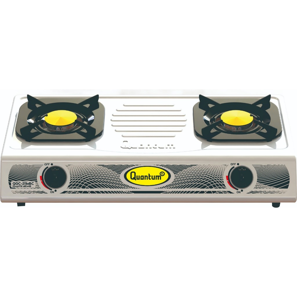 QUANTUM Kompor Gas 2 Tungku QGC-211MBC - 100% ORI