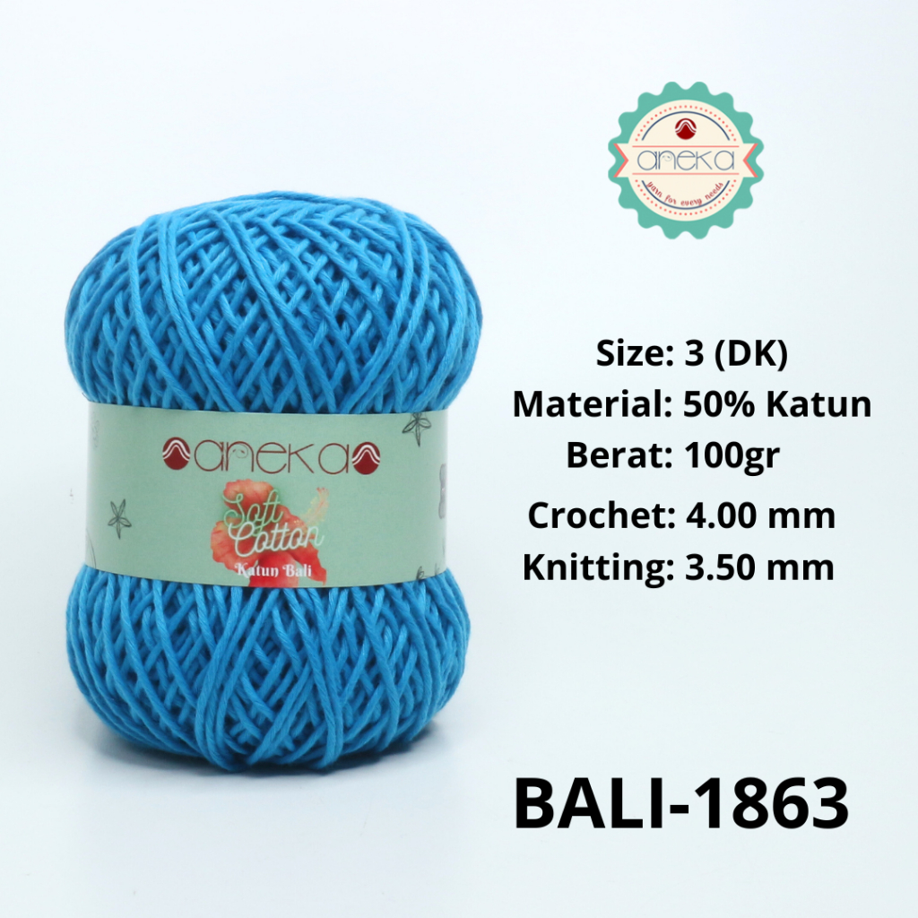ANEKA - Benang Rajut Katun Bali ANEKA / Soft Cotton Big Ply made by ANEKABENANG - 1863