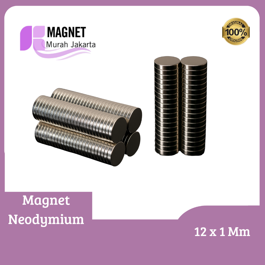 Magnet Neodymium Bulat 12mm 12x1 mm Mahnet Koin 12 x 1 mm 12*1 12x1