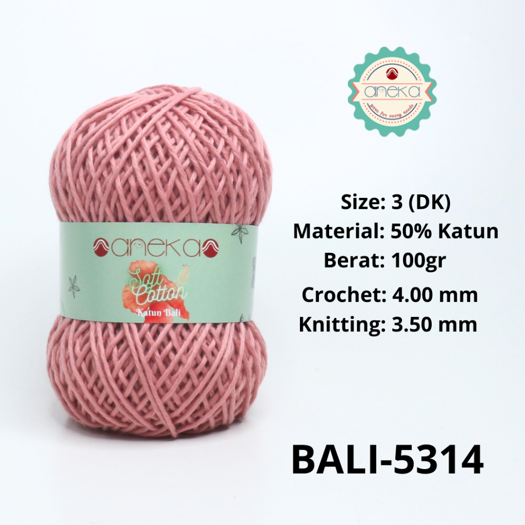 ANEKA - Benang Rajut Katun Bali ANEKA / Soft Cotton Big Ply made by ANEKABENANG - 5314