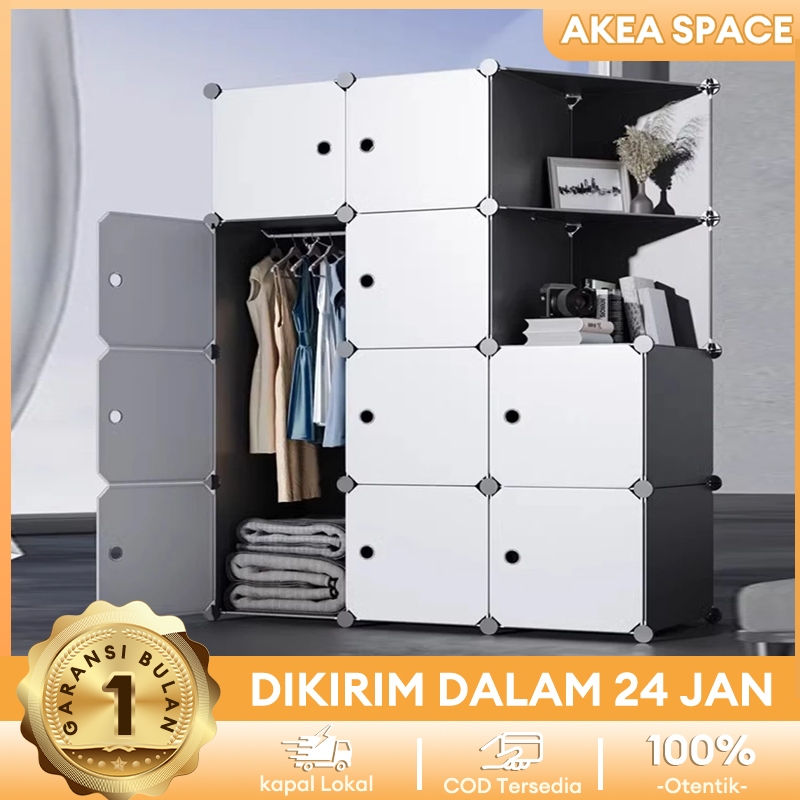 rak baju Tertutup/lemari gantung/lemari pakaian plastik/lemari baju plastik/lemari baju aesthetic
