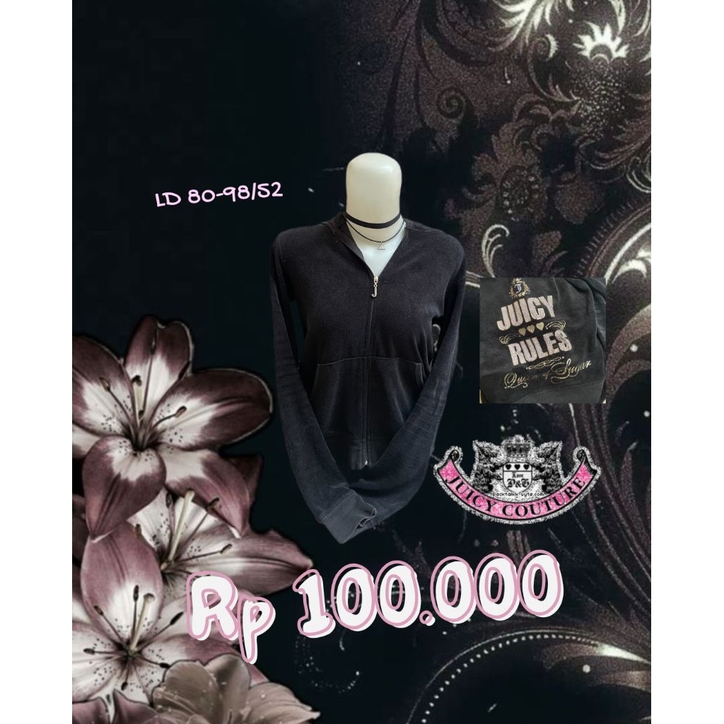 juicy couture rules JC vintage y2k 2000s emo grunge alt gothic himekaji acubi jfashion tracksuit