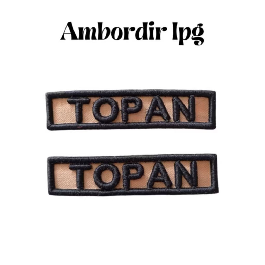 Bordir nama pramuka timbul berkualitas