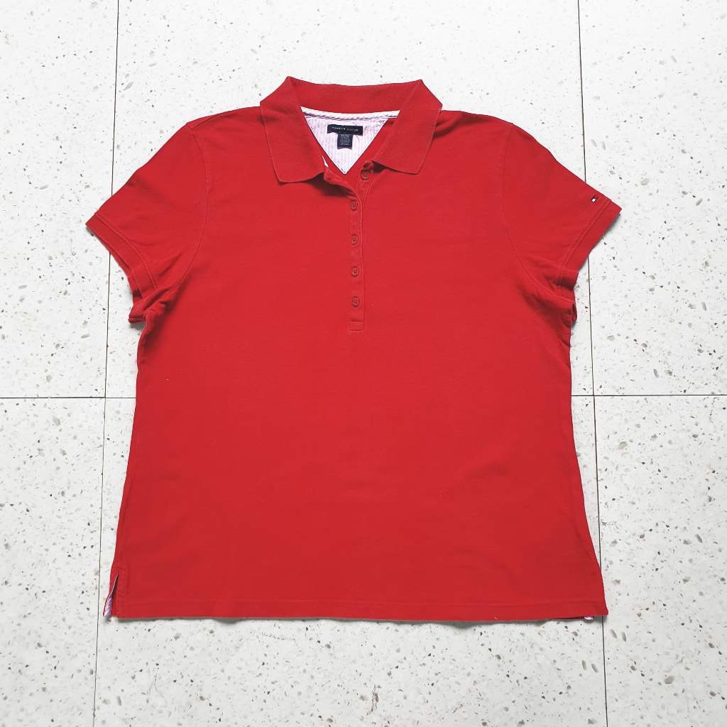 Baju Kaos Polo Tommy H / Size L - LD 54 cm / Bekas - Second - Preloved