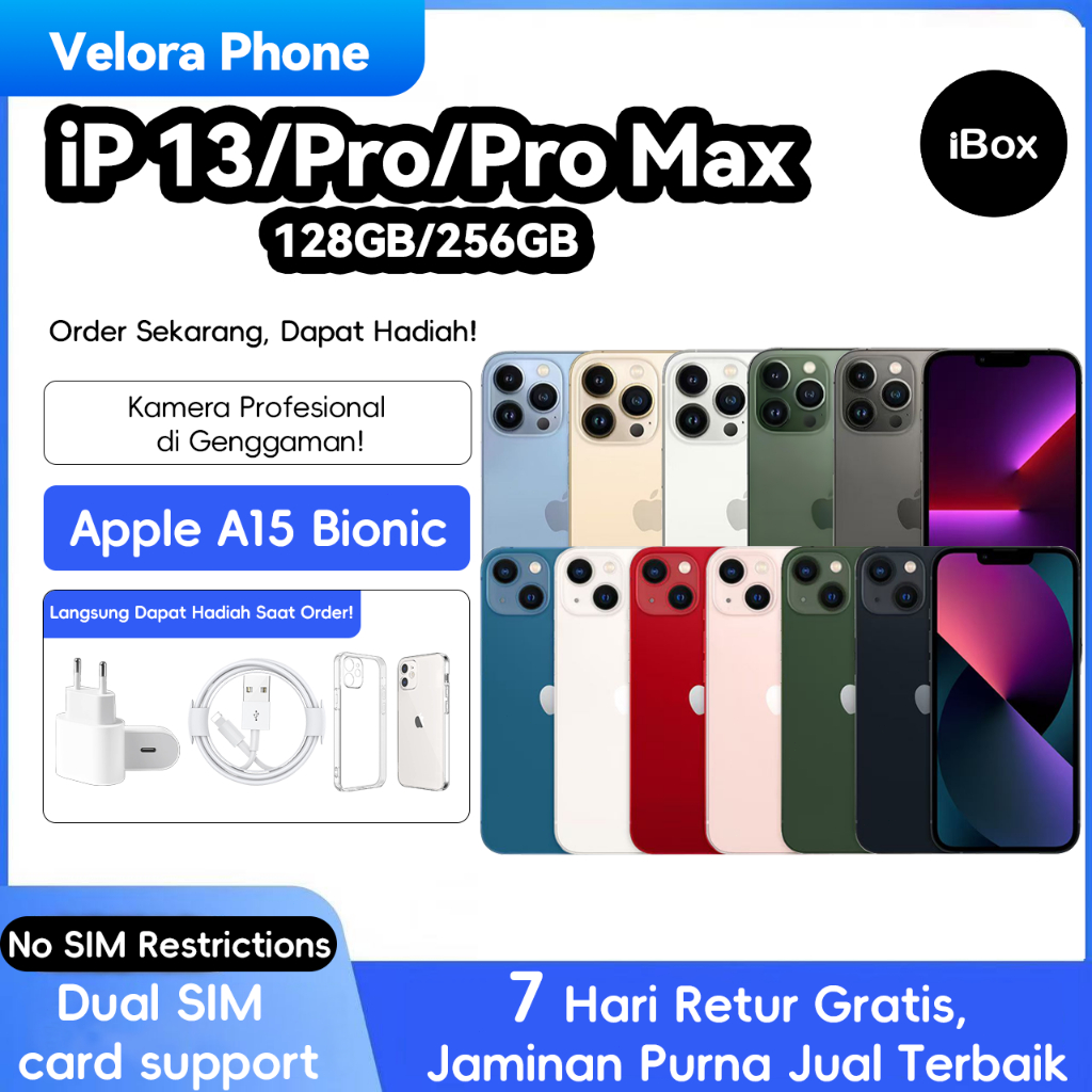 iPhone 13 Pro Max Second Original 100% iP 13 Pro / iP 13 / iP 13 Mini 128GB 256GB Bekas Mulus Normal