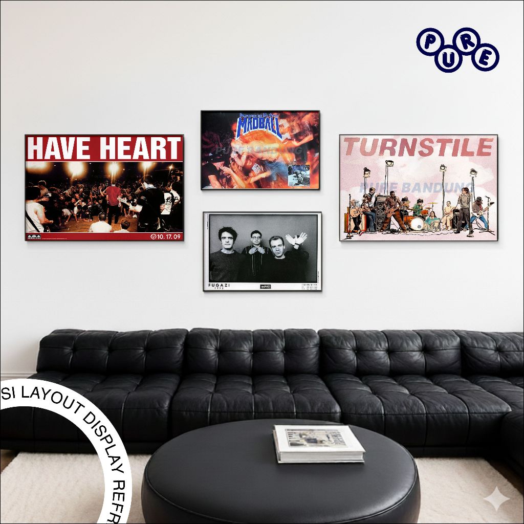 PURE BANDUNG – Poster Band Hardcore Punk Wall Art Dekorasi Kamar / Poster Frame Have Heart Turnstile