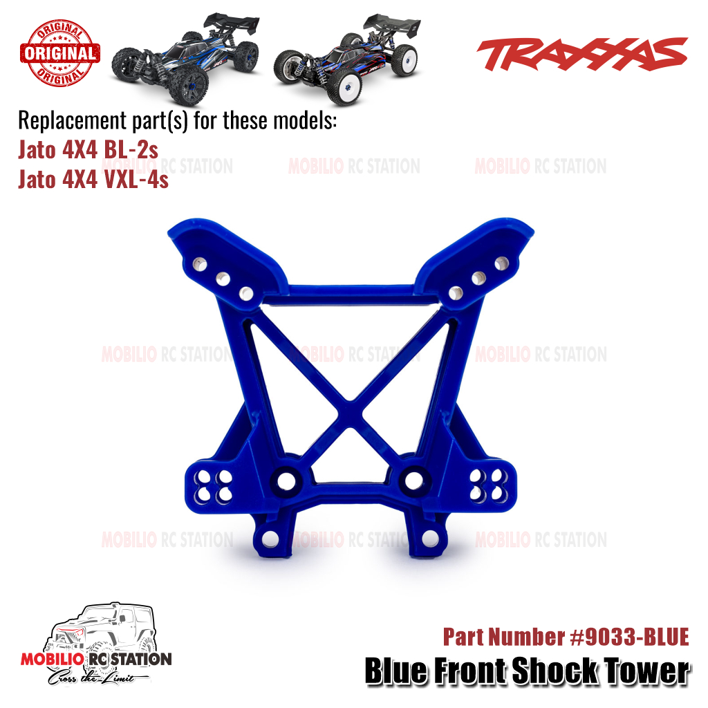 Traxxas Part #9033-BLUE Blue Front Shock Tower for RC Jato 4X4 Buggy