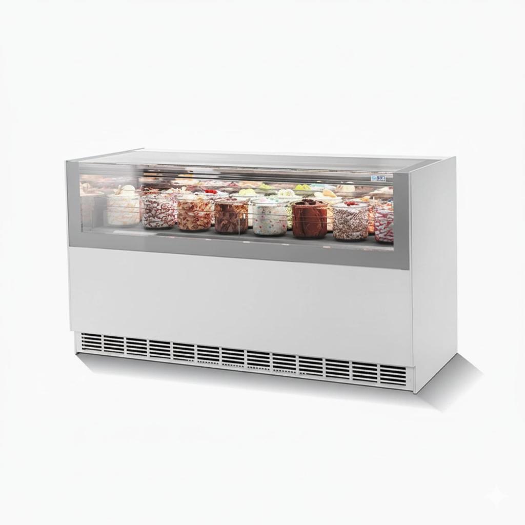 ISA Oneshow Gelato Display | Display Gelato Kafe | Gelato Showcase Ukuran Besar