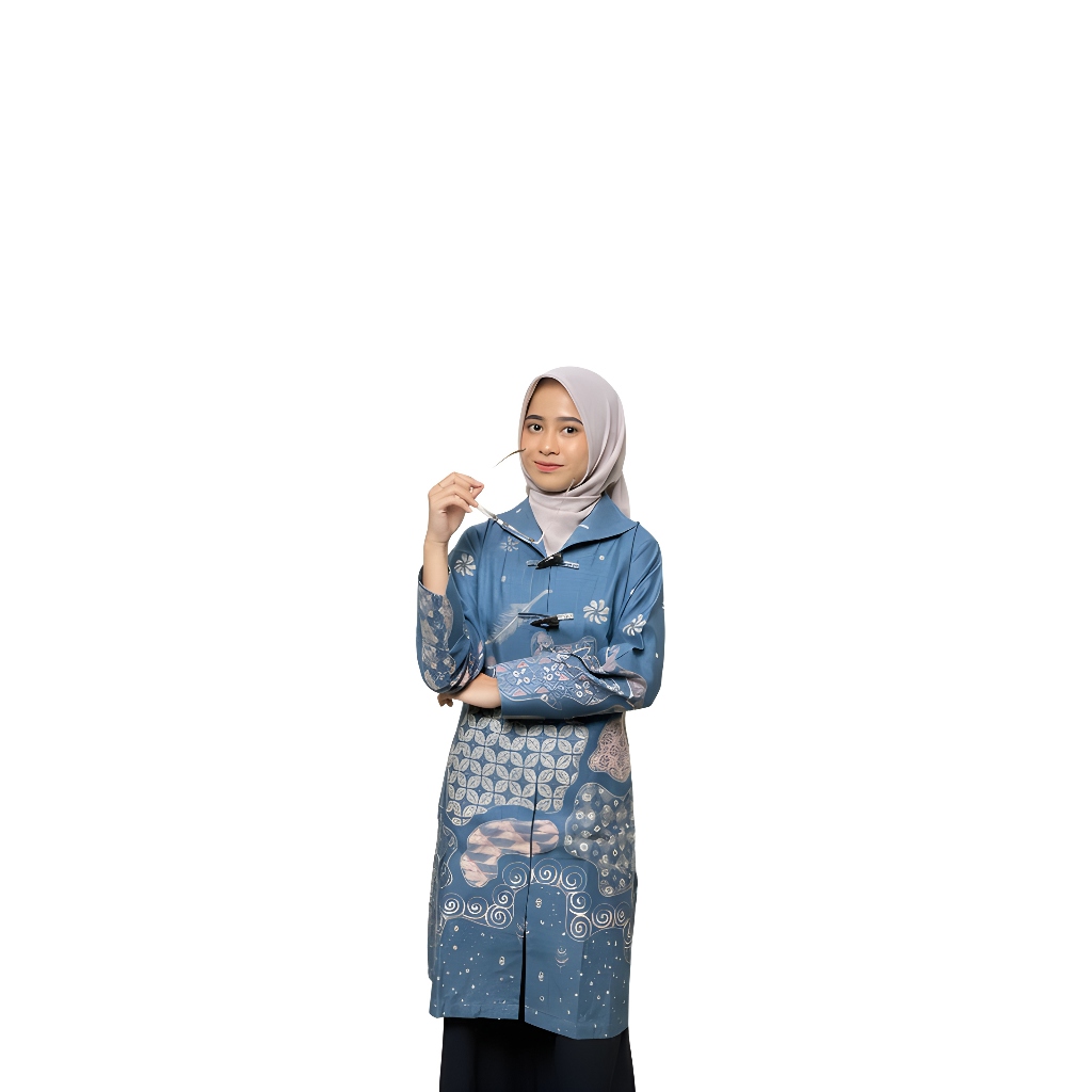 CALLISTA BATIK Batik Modern Motif Brahma Kombinasi Tunik Wanita Premium