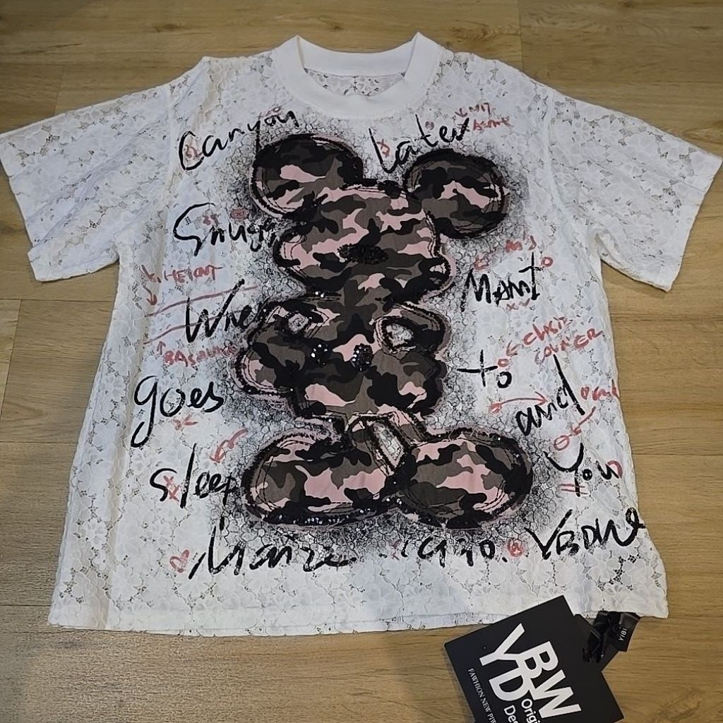 atasan kaos brokat YBDW fashion import