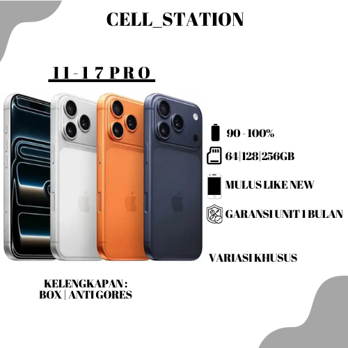 iphone bisa game/live/foto 17pro-11 second minus ganti housing 256gb 128gb 64gb ori fullset mulus