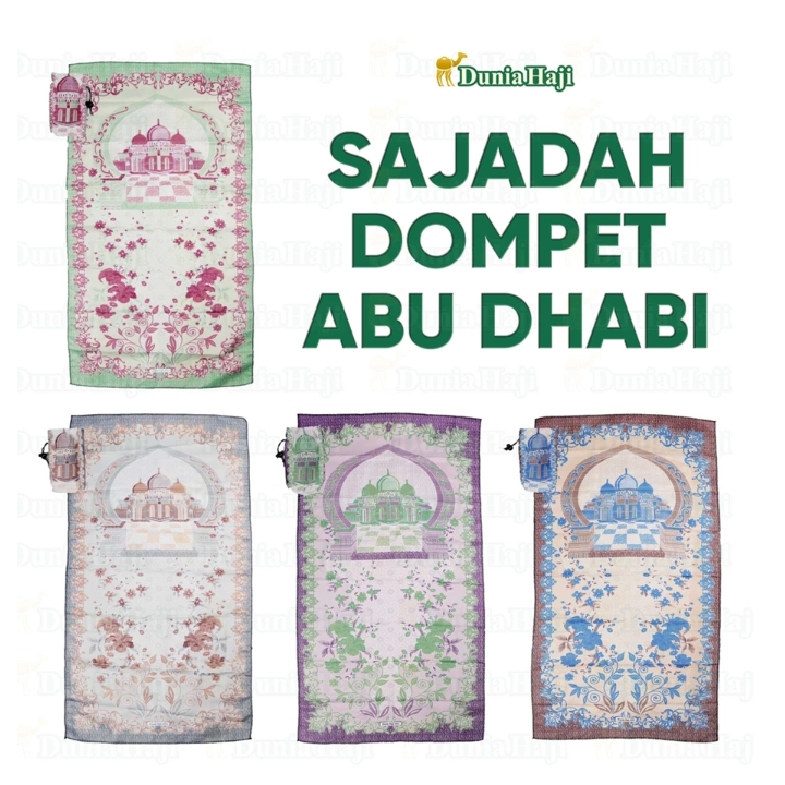 Sajadah TAS DOMPET Motif Abu Dhabi Turkey ( 5 Warna Series ) Sajadah Travel  [BEST SELLER]