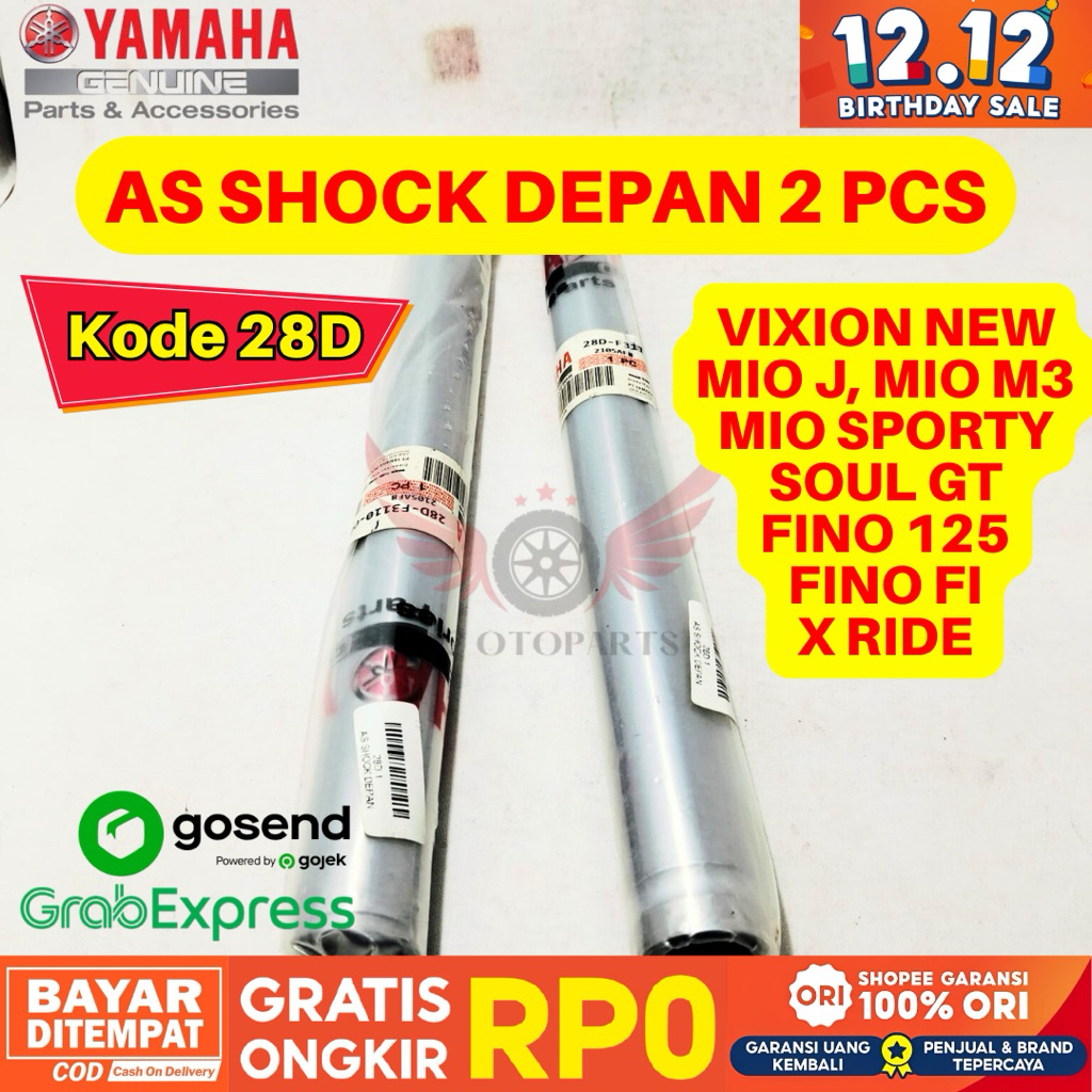28D AS SHOCK MIO SOUL GT ORIGINAL YAMAHA GENUINE PARTS, PAKET AS SHOCK ORIGINAL MIO J, AS SHOCK DEPA