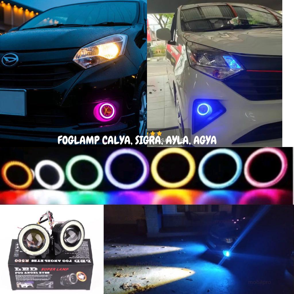 FOGLAMP MOBIL SIGRA, CALYA, AYLA, AGYA LAMPU BEMPER PROJIE LED 3.5 INCH 89MM UNIVERSAL