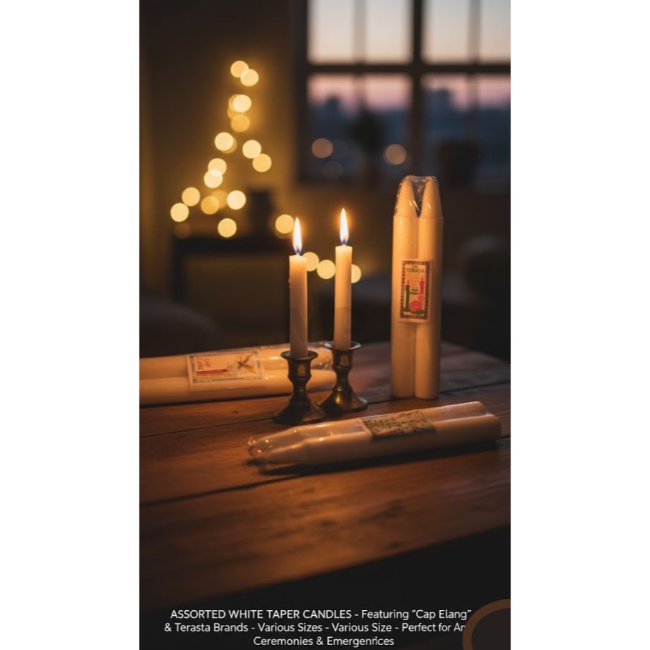 Lilin Putih/Lilin cap elang/lilin datuk/lilin sembayang/lilin merak/Lilin Naga