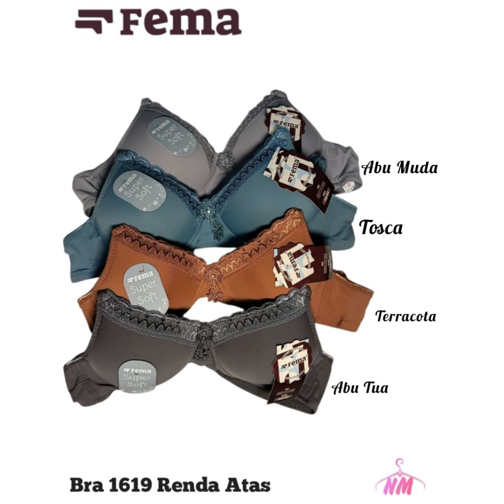 FEMA BRA 1619 POLOS RENDA ATAS KAIT 2 TANPA KAWAT