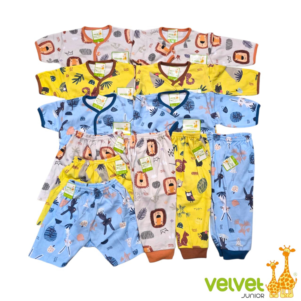 Paket Lengkap Baju Celana VELVET Newborn 0-3 Bln Motif Terbaru Velvet Junior