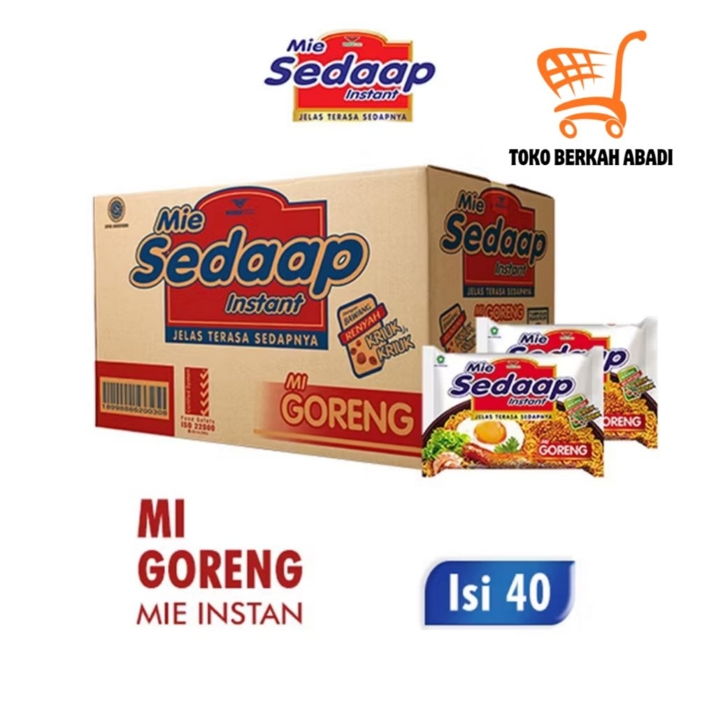 Mie SEDAP GORENG Me Instant Sedap  1 DUS ISI [ 40 PCS ]