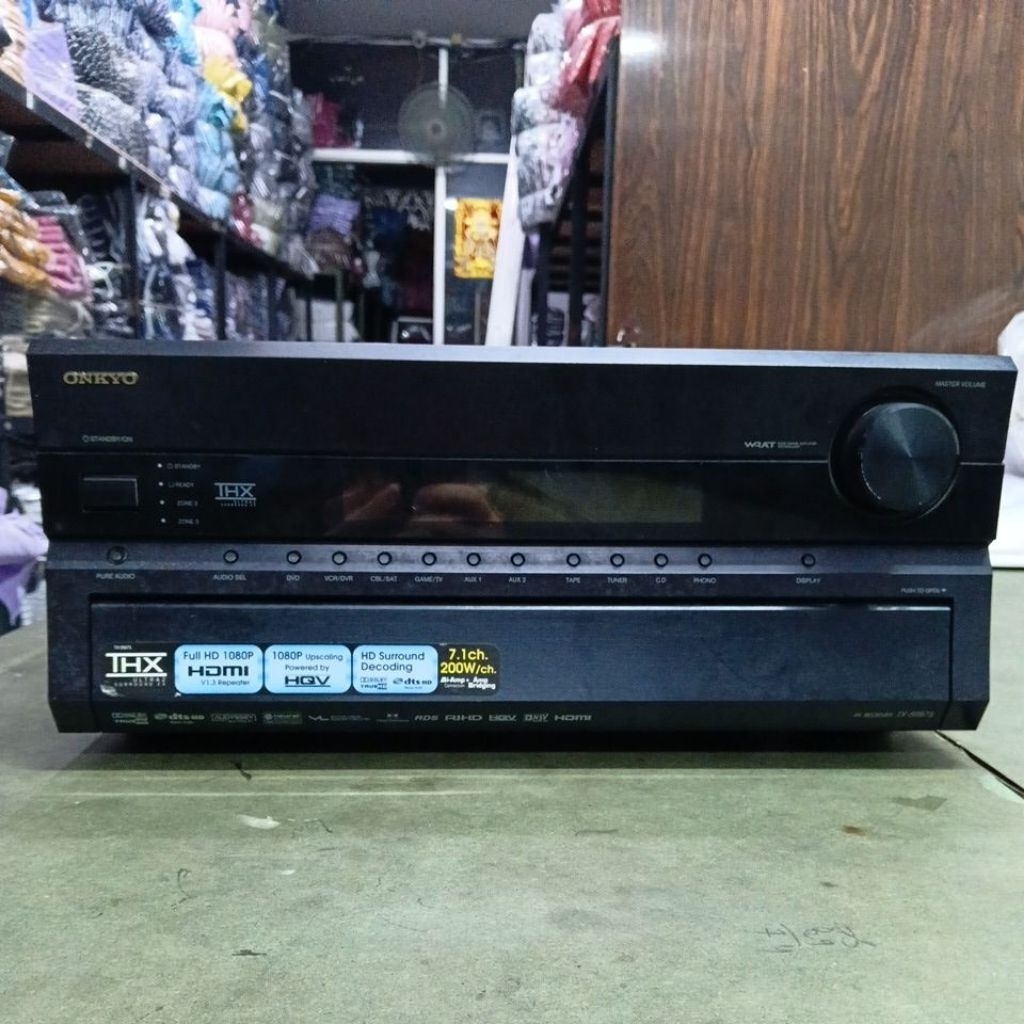 Onkyo av receiver TX-SR875 7.1 made in japan home theater bekas seken nyala hidup