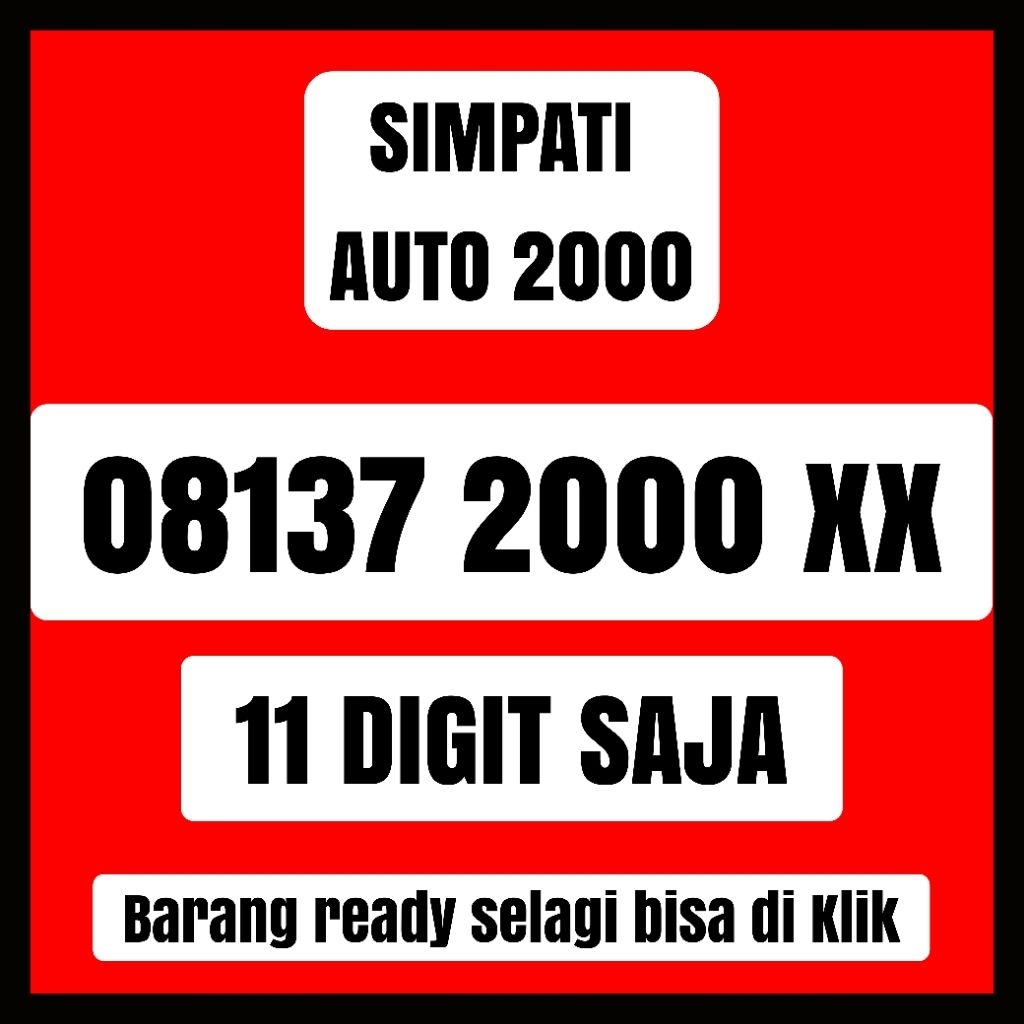 Obral nomor cantik simpati 11 digit auto 2000 200 1000  20000