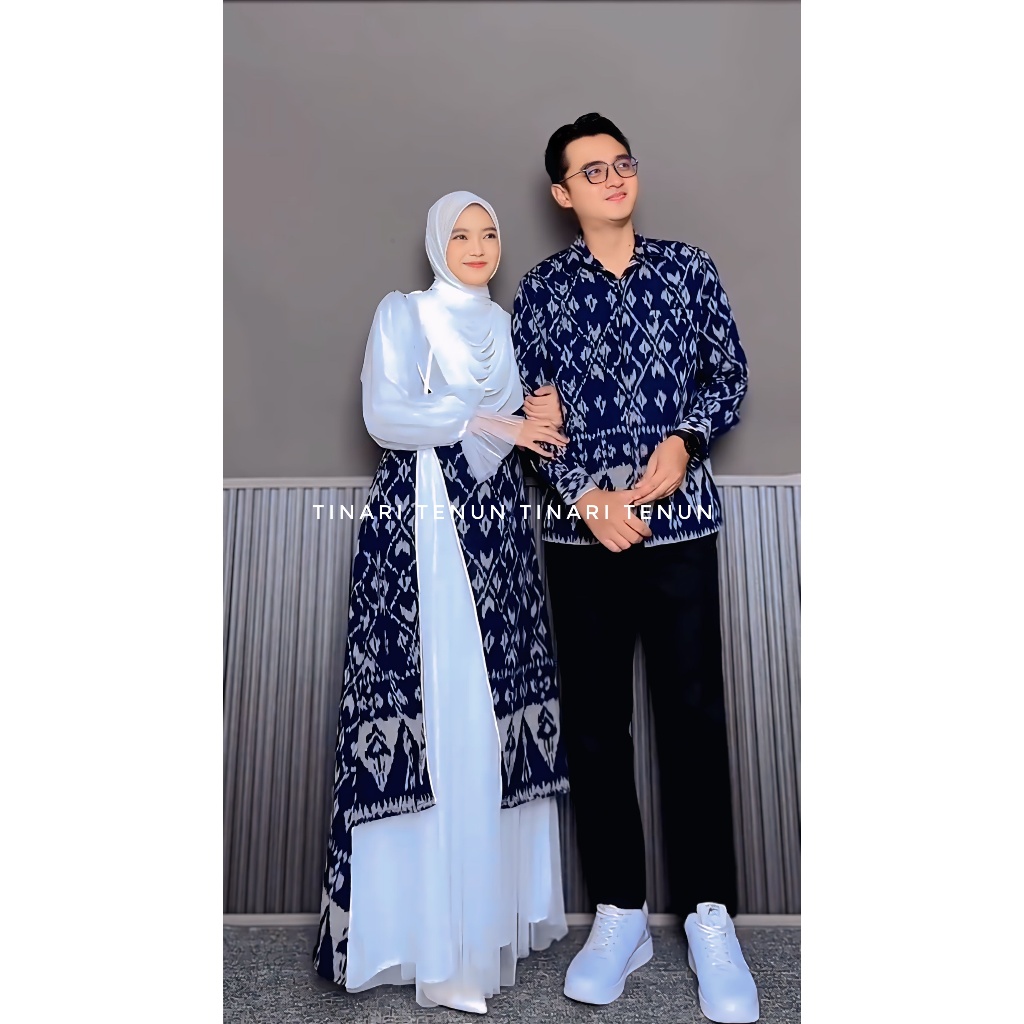 Hanna Dress navi Tenun Couple Tenun Baju Tenun Kondangan Tenun tinari tenun