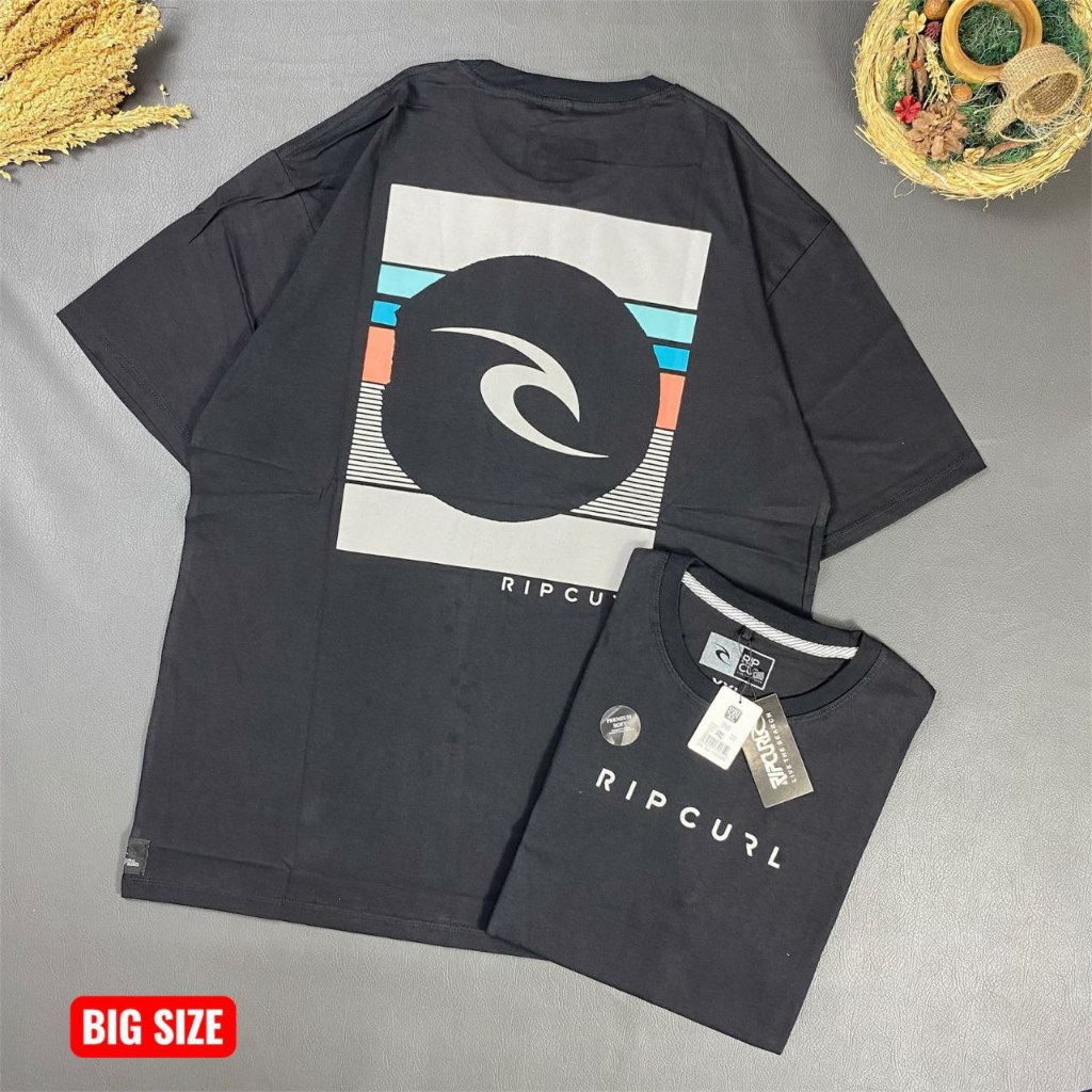 Ripcurl Kaos Pria Jumbo Big Size BM Super Premium Distro Size XXL XXXL