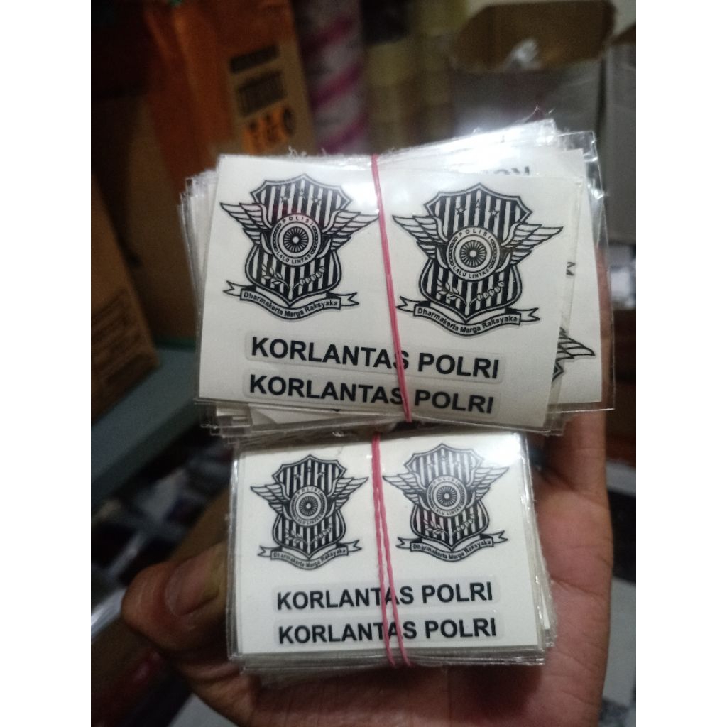 stiker plat nomer logo korlantas (plat motor dan mobil)