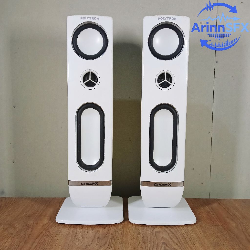 Pasif tower speaker Polytron 3 inch bekas normal mulus