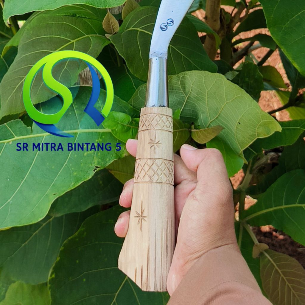 murah meriah arit rumput baja ss ukir madura asli