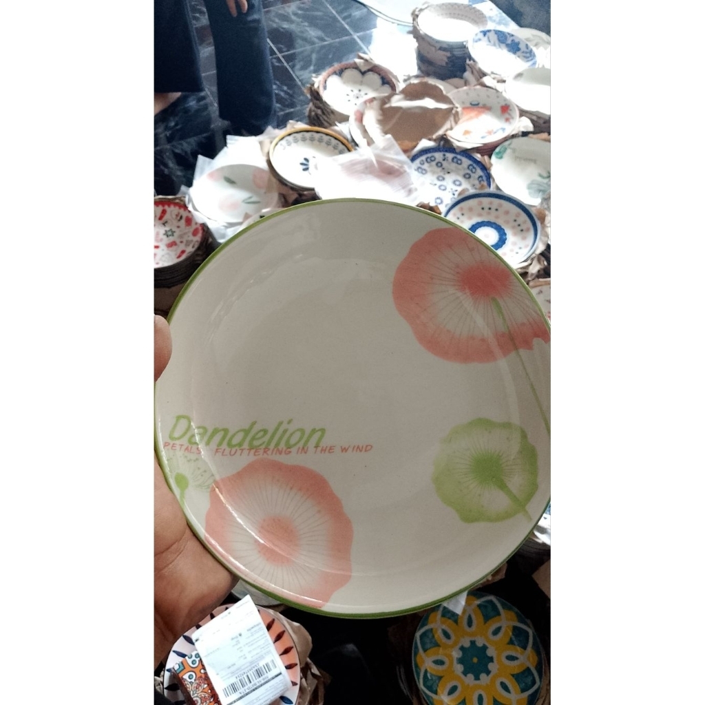 Piring Keramik/Piring Viral Makan SNI Motif Lucu Diameter 20cm