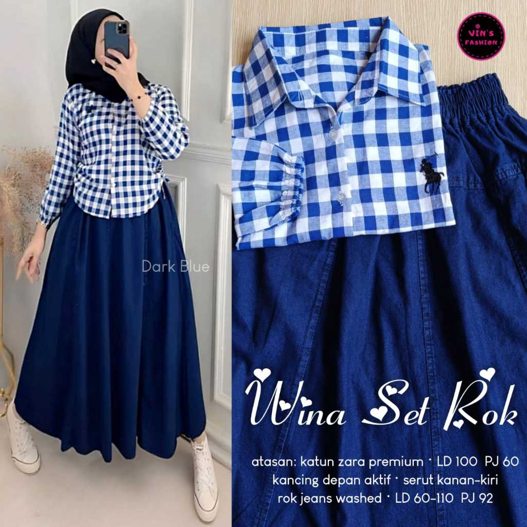 Pakaian Wanita WINA SET ROK Trend FASHION HQ From ViNS